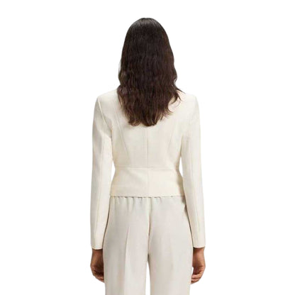 White Faded White - Back - Boss Womens-Ladies Plain Slim Blazer