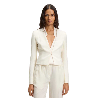 White Faded White - Pack Shot - Boss Womens-Ladies Plain Slim Blazer