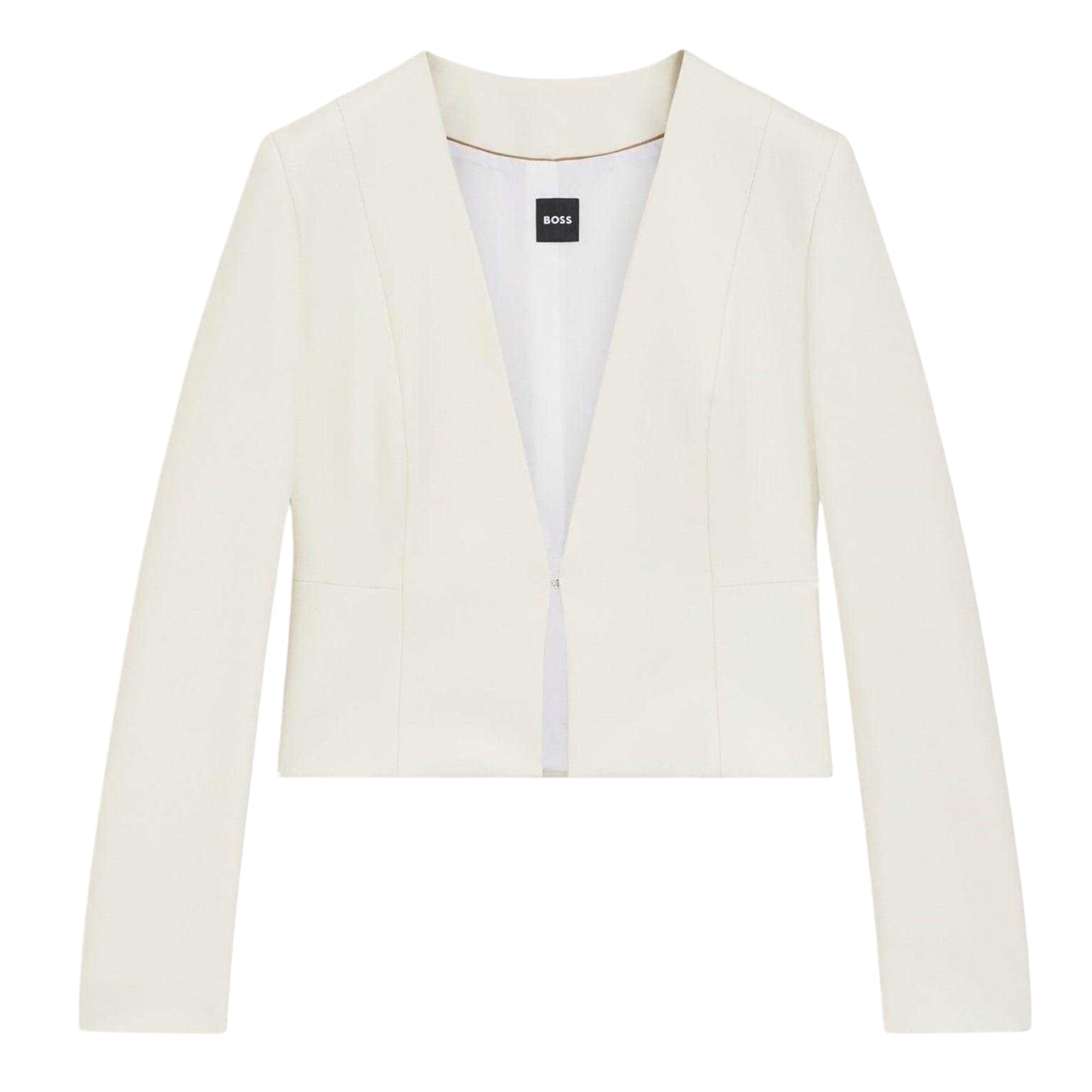 White Faded White - Front - Boss Womens-Ladies Plain Slim Blazer