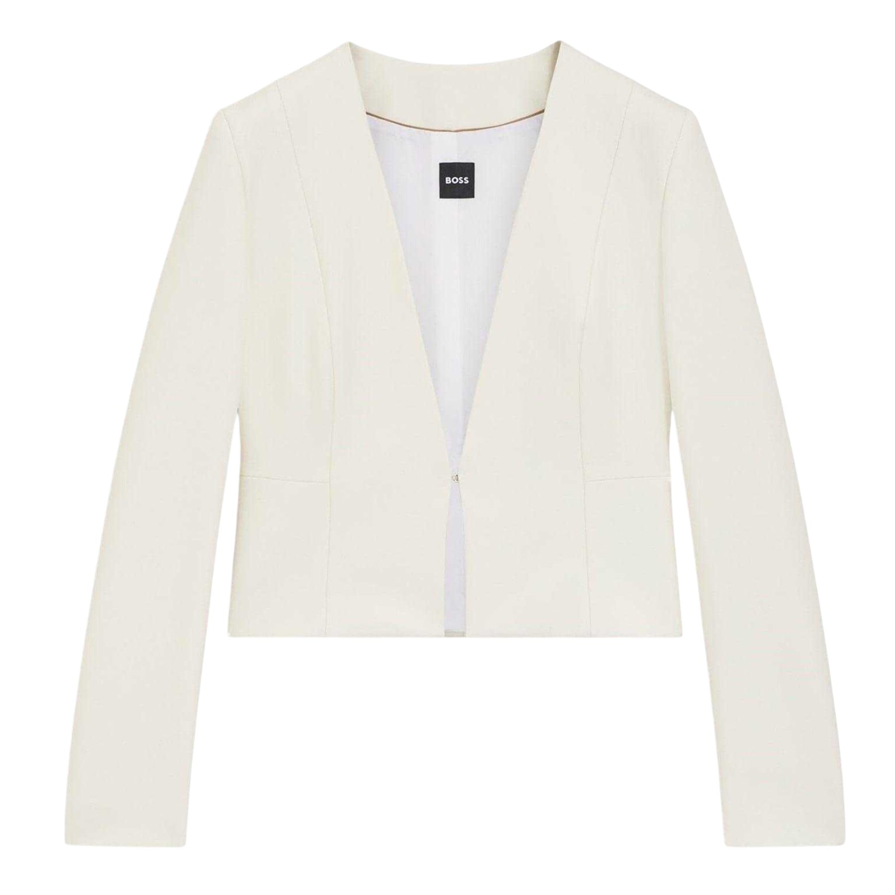 White Faded White - Front - Boss Womens-Ladies Plain Slim Blazer