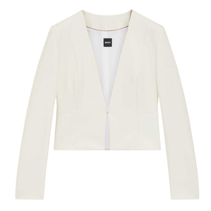White Faded White - Front - Boss Womens-Ladies Plain Slim Blazer