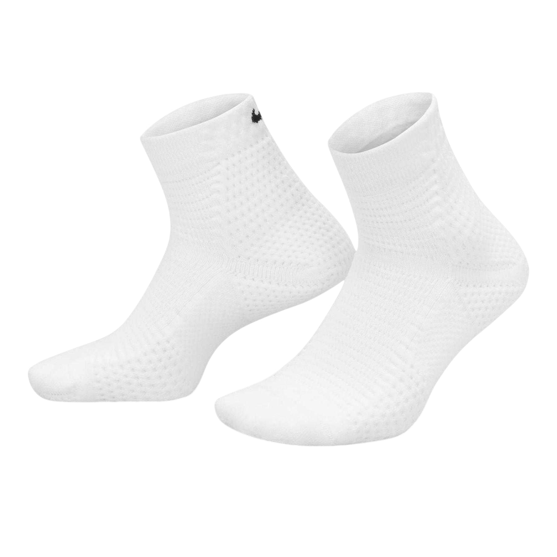 White - Side - Nike Childrens-Kids Unicorn Swoosh Cushioned Ankle Socks