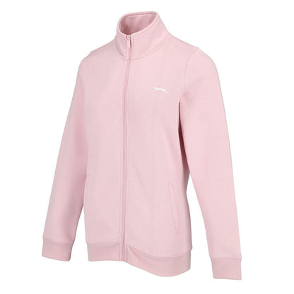 Baby Pink - Side - Slazenger Womens-Ladies Logo Full Zip Jacket