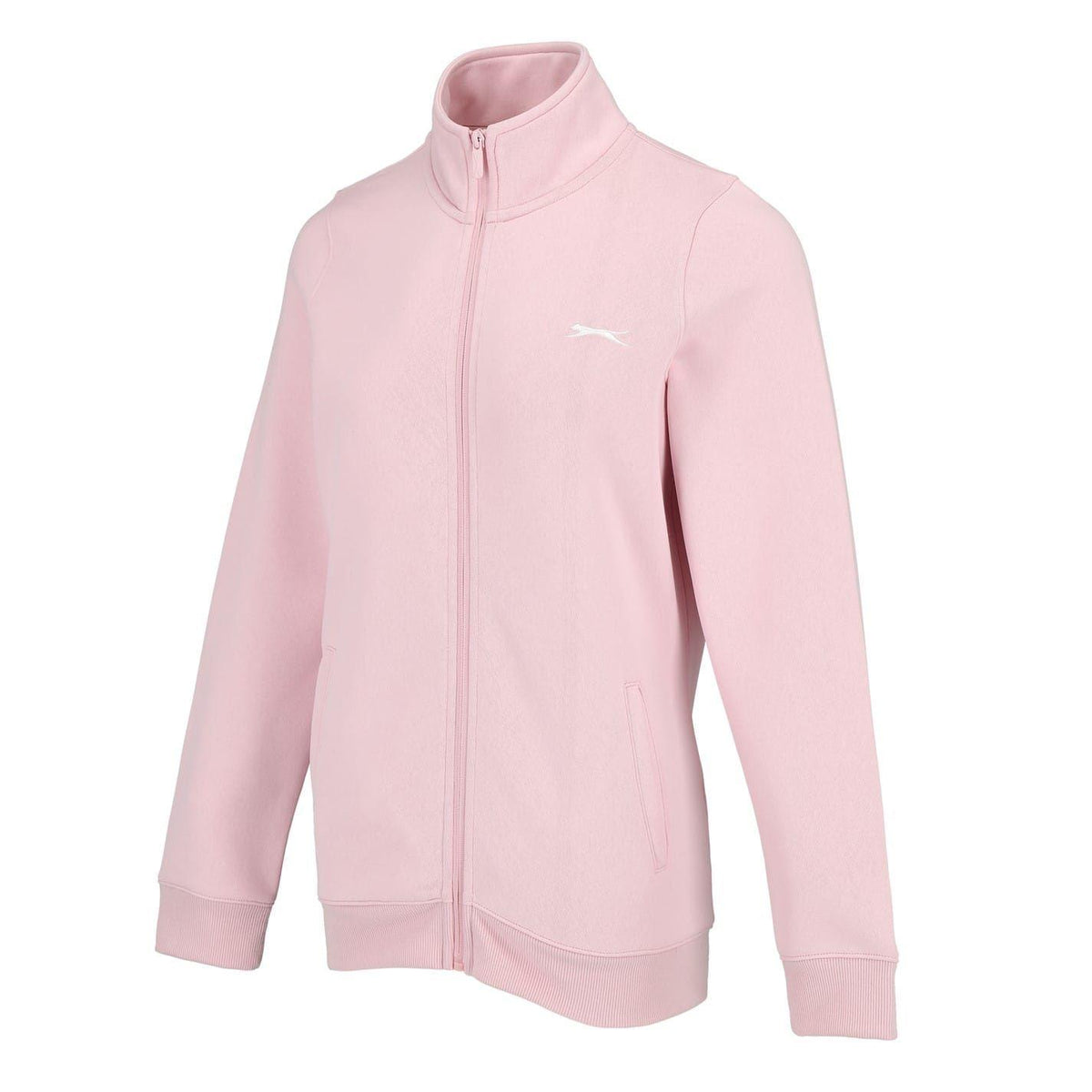 Baby Pink - Side - Slazenger Womens-Ladies Logo Full Zip Jacket