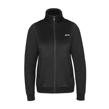 Black - Front - Slazenger Womens-Ladies Logo Full Zip Jacket