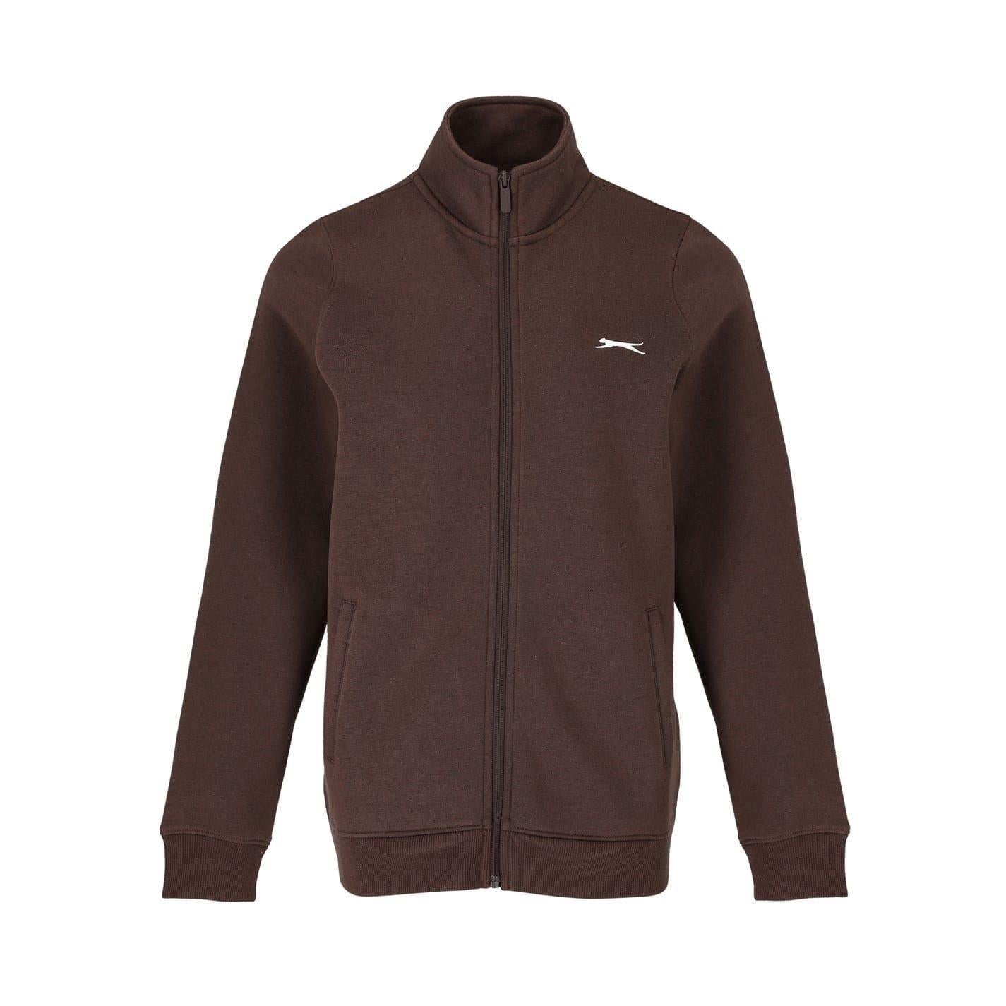 Chocolate Brown - Front - Slazenger Womens-Ladies Logo Full Zip Jacket