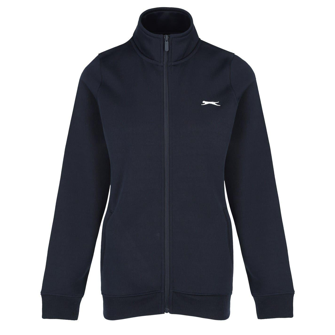 Navy - Front - Slazenger Womens-Ladies Logo Full Zip Jacket