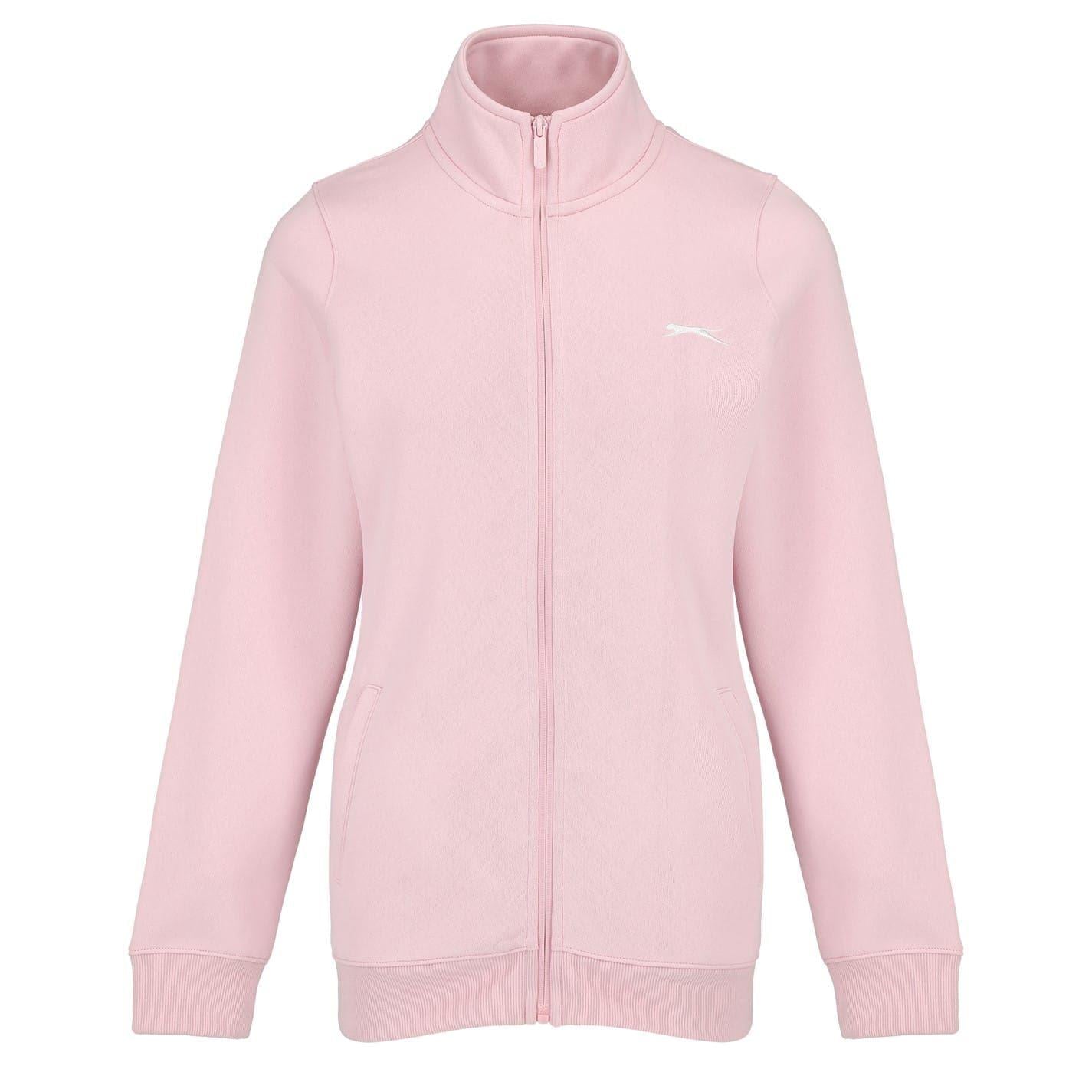 Baby Pink - Front - Slazenger Womens-Ladies Logo Full Zip Jacket