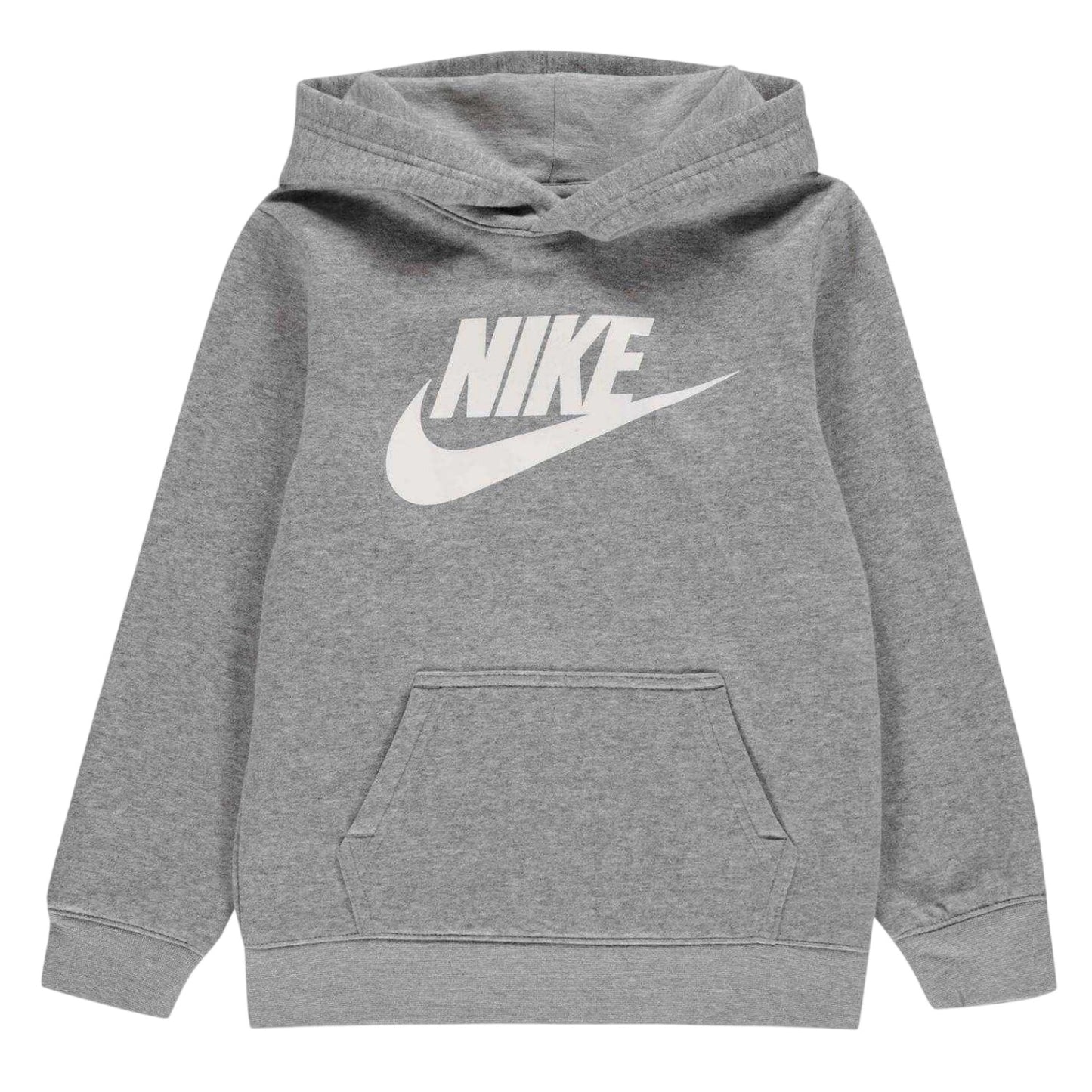 Grey - Back - Nike Boys Logo Fleece Long-Sleeved Tracksuit Set