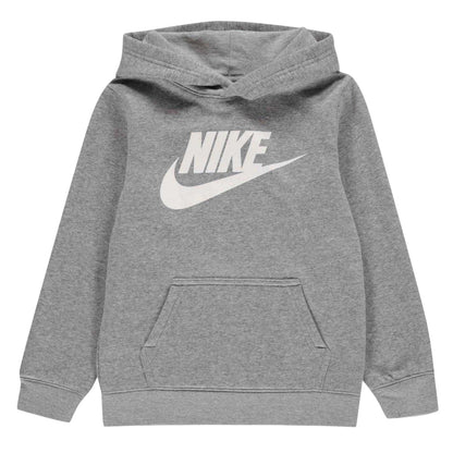 Grey - Back - Nike Boys Logo Fleece Long-Sleeved Tracksuit Set
