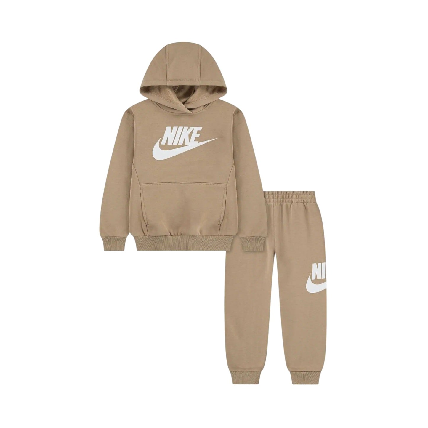 Hemp - Front - Nike Boys Logo Fleece Long-Sleeved Tracksuit Set