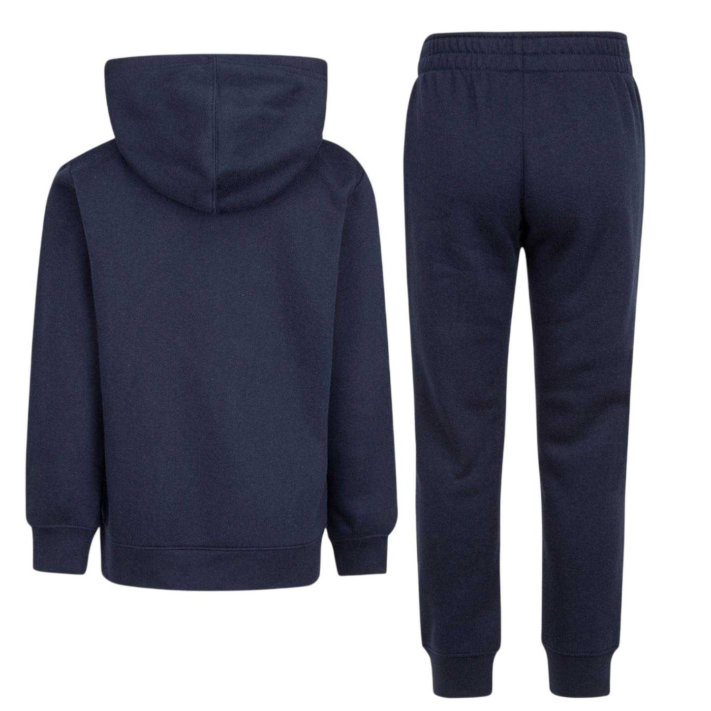 Navy - Back - Nike Boys Logo Fleece Long-Sleeved Tracksuit Set