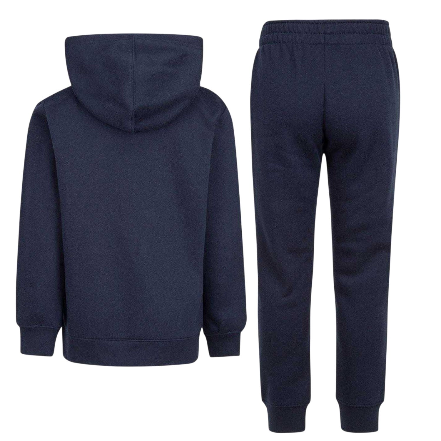 Navy - Back - Nike Boys Logo Fleece Long-Sleeved Tracksuit Set