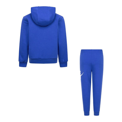 Game Royal - Back - Nike Boys Logo Fleece Long-Sleeved Tracksuit Set