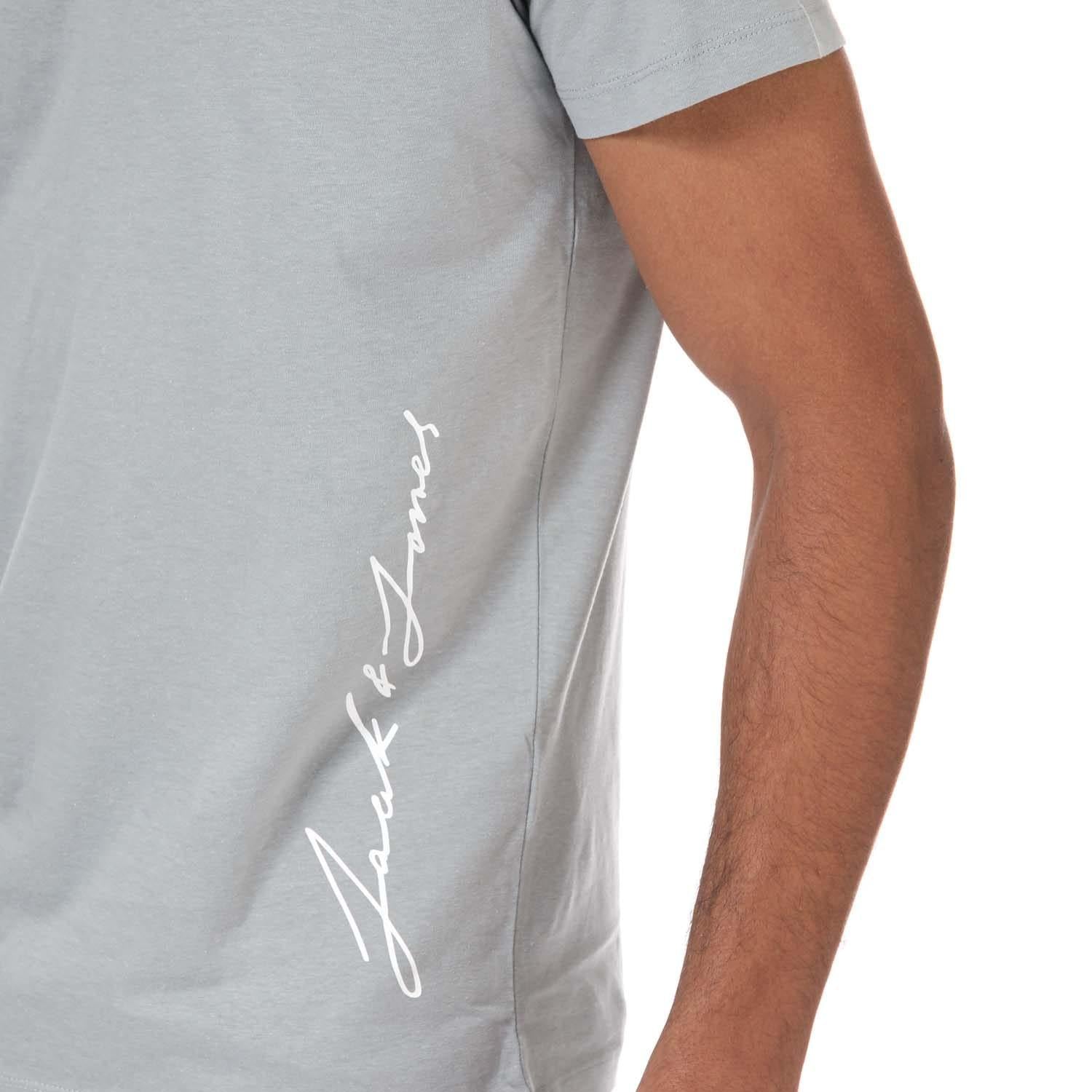 Blue-Multicoloured - Side - Jack And Jones Mens Crew Neck T-Shirt (Pack of 5)