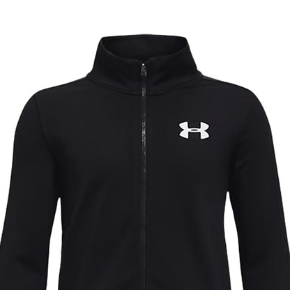 Black - Side - Under Armour Boys Rival Loose Tracksuit Set