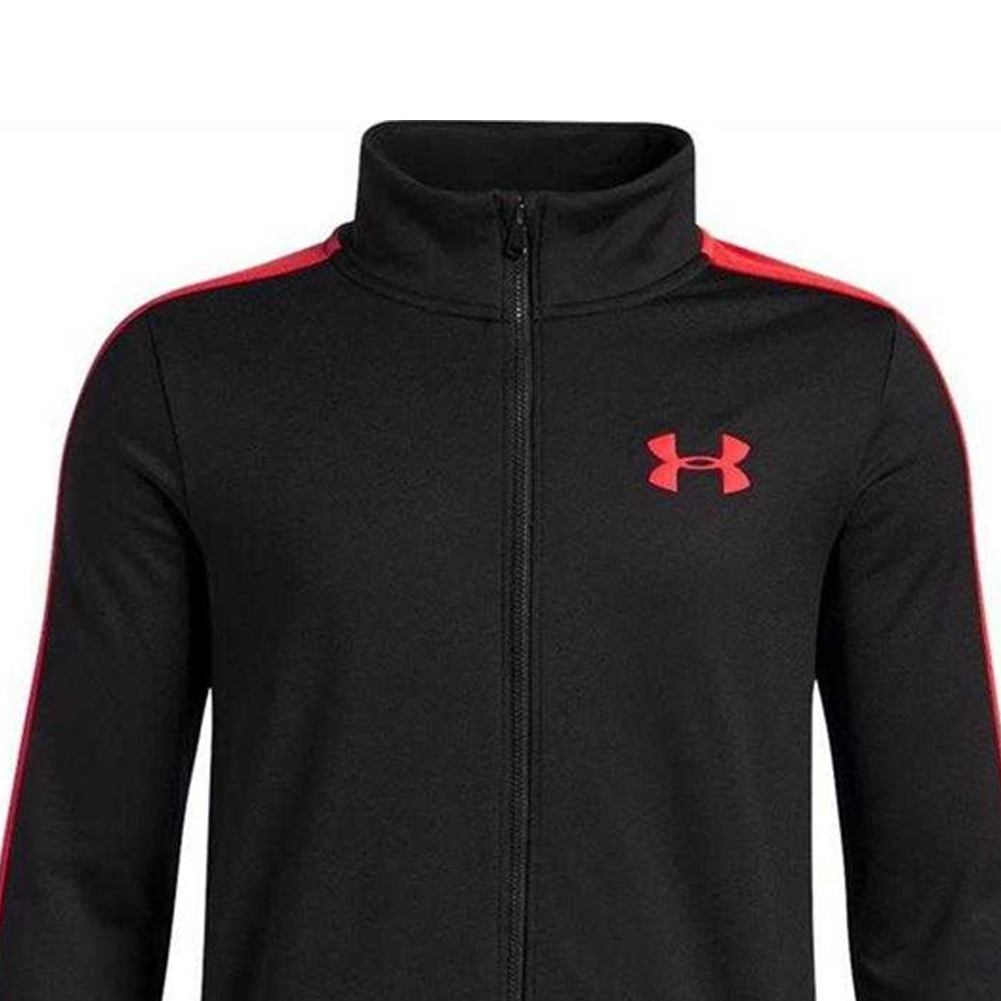Black-Red - Side - Under Armour Boys Rival Loose Tracksuit Set