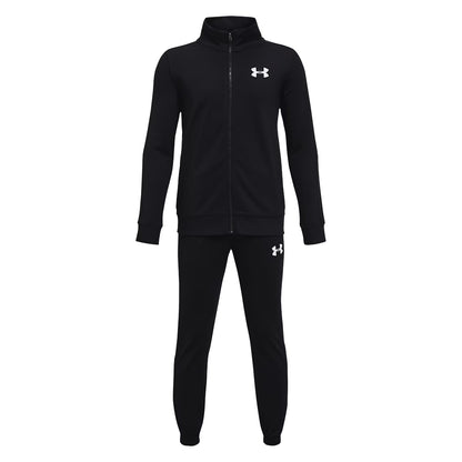 Black - Front - Under Armour Boys Rival Loose Tracksuit Set