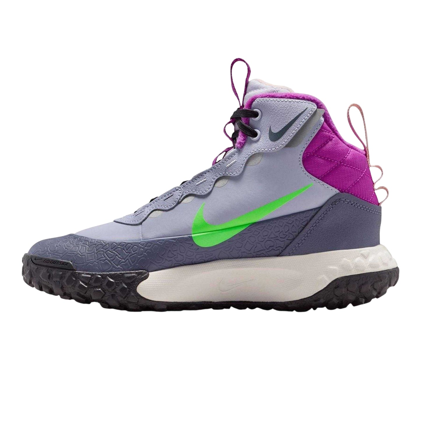 Ghost-Green-Black - Side - Nike Childrens-Kids Terrascout Leather Trainers