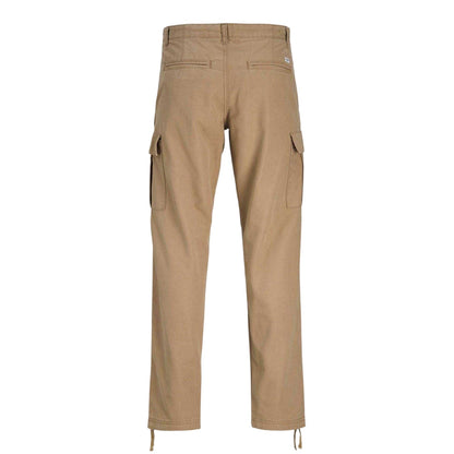 Beige - Back - Jack And Jones Mens Kane Barkley Cargo Trousers