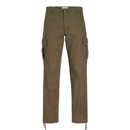 Olive Night - Front - Jack And Jones Mens Kane Barkley Cargo Trousers