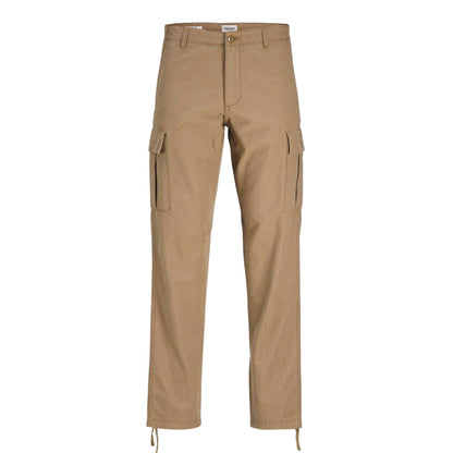 Beige - Front - Jack And Jones Mens Kane Barkley Cargo Trousers