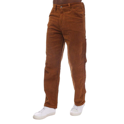 Brown - Front - Levis Mens 568 Wide Leg Loose Cargo Trousers