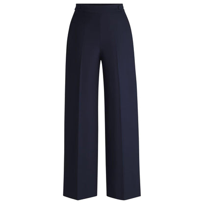 Dark Blue - Front - Boss Womens-Ladies Tupita Straight Leg Trousers