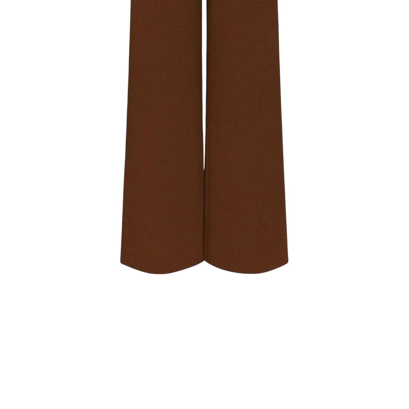 Chocolate - Side - I Saw It First Womens-Ladies Textured Wide Leg Trousers