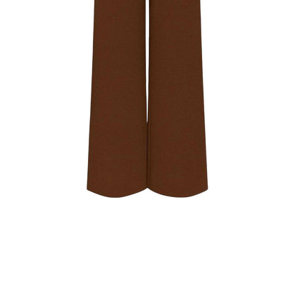 Chocolate - Side - I Saw It First Womens-Ladies Textured Wide Leg Trousers