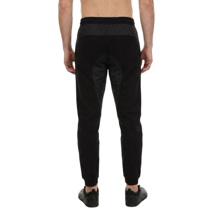 Black - Back - Lacoste Mens Tape Logo Joggers