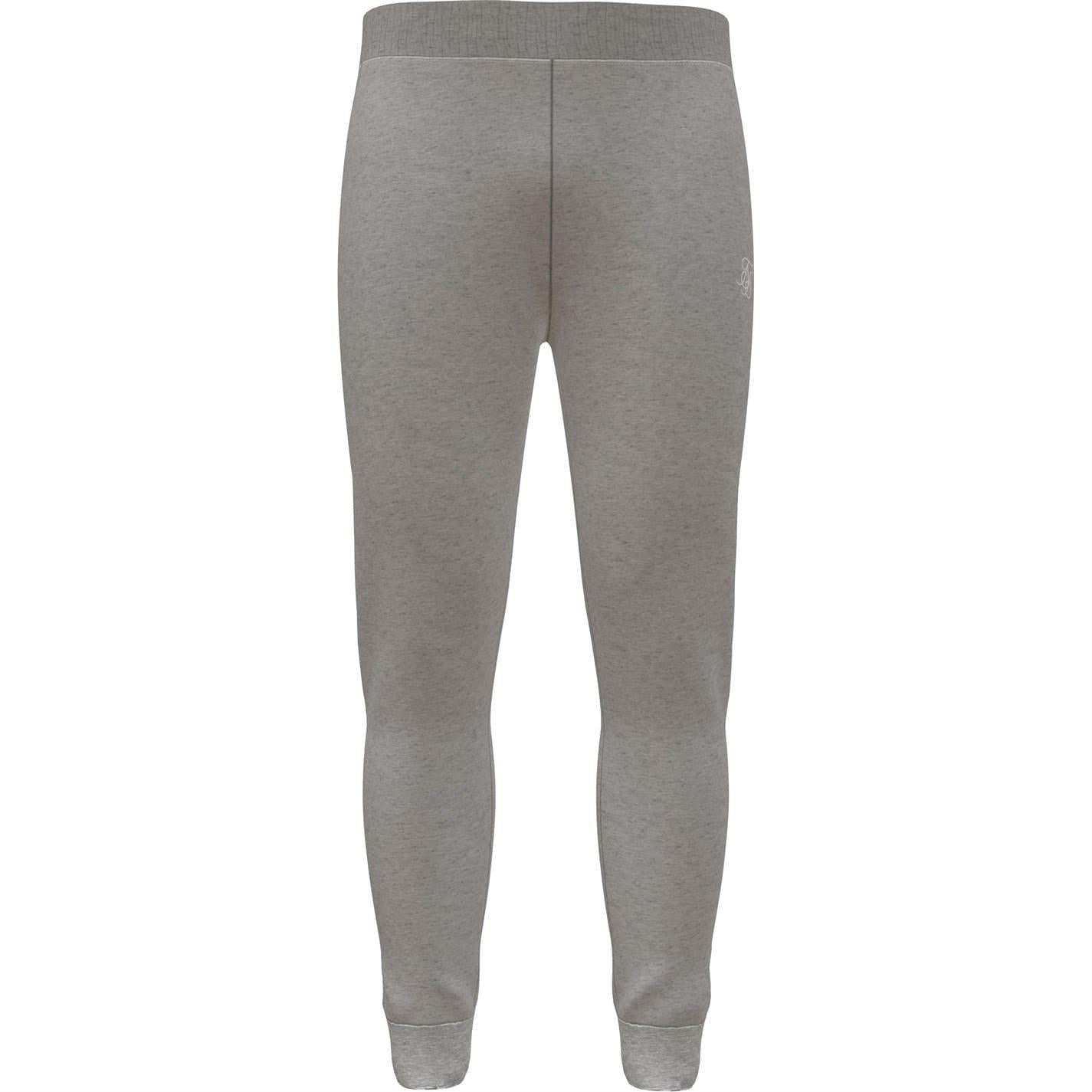 Grey Marl - Front - SikSilk Mens Fleece Joggers