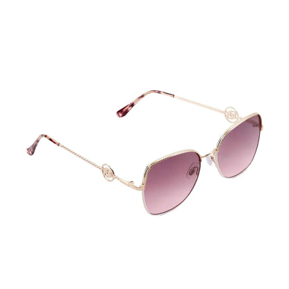 Gold-Light Pink - Back - Dune London Gilded Metal Frame Sunglasses