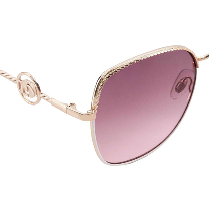 Gold-Light Pink - Side - Dune London Gilded Metal Frame Sunglasses