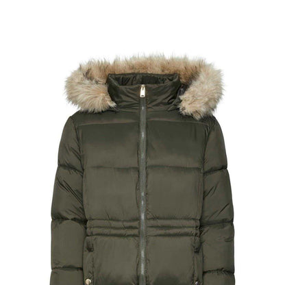 Peat - Side - Vero Moda Womens-Ladies Quilted Faux Fur Puffer Jacket