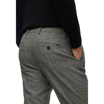 Black - Side - Boss Mens Perin Pleated Trousers