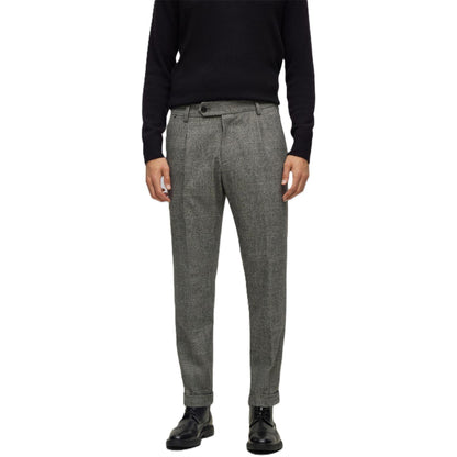 Black - Lifestyle - Boss Mens Perin Pleated Trousers
