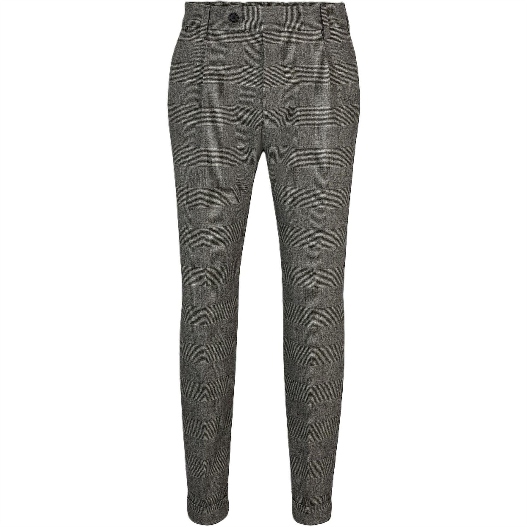 Black - Front - Boss Mens Perin Pleated Trousers