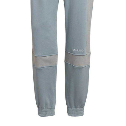 Grey - Side - Essentials Womens-Ladies Essentials 3 Stripes Joggers