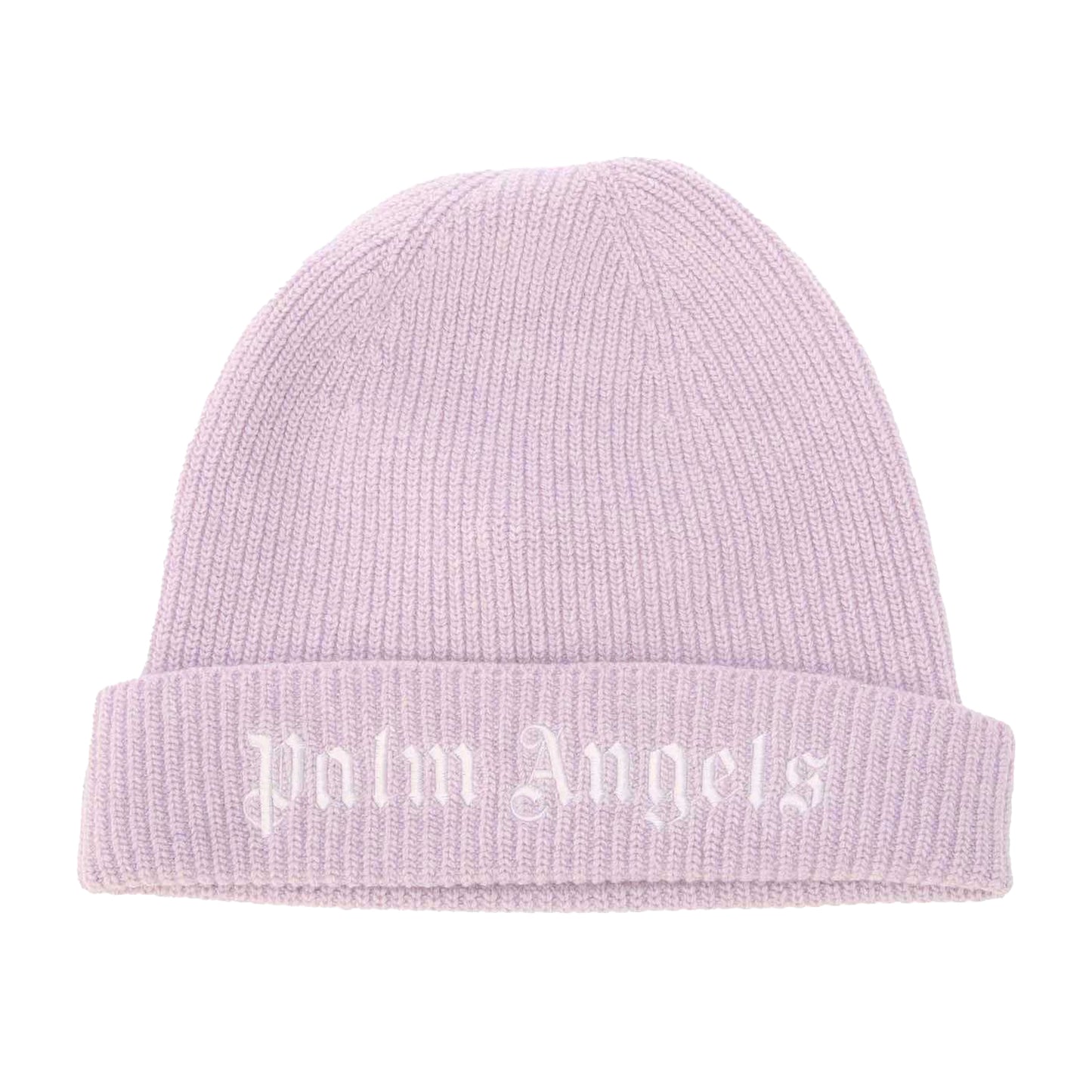 Lilac - Front - Palm Angels Childrens-Kids Logo Knitted Beanie