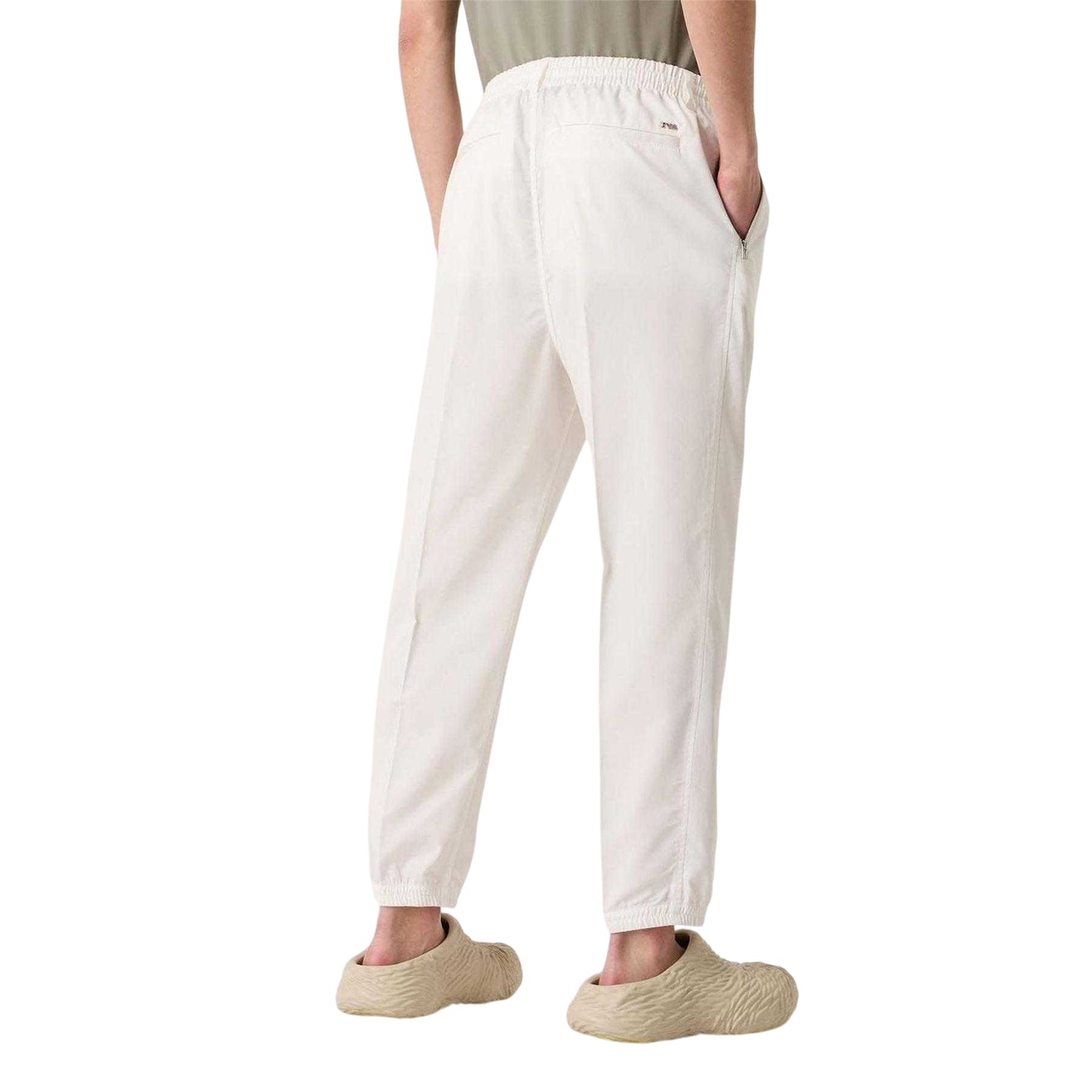 White - Back - Emporio Armani EA7 Mens Tapered Trousers