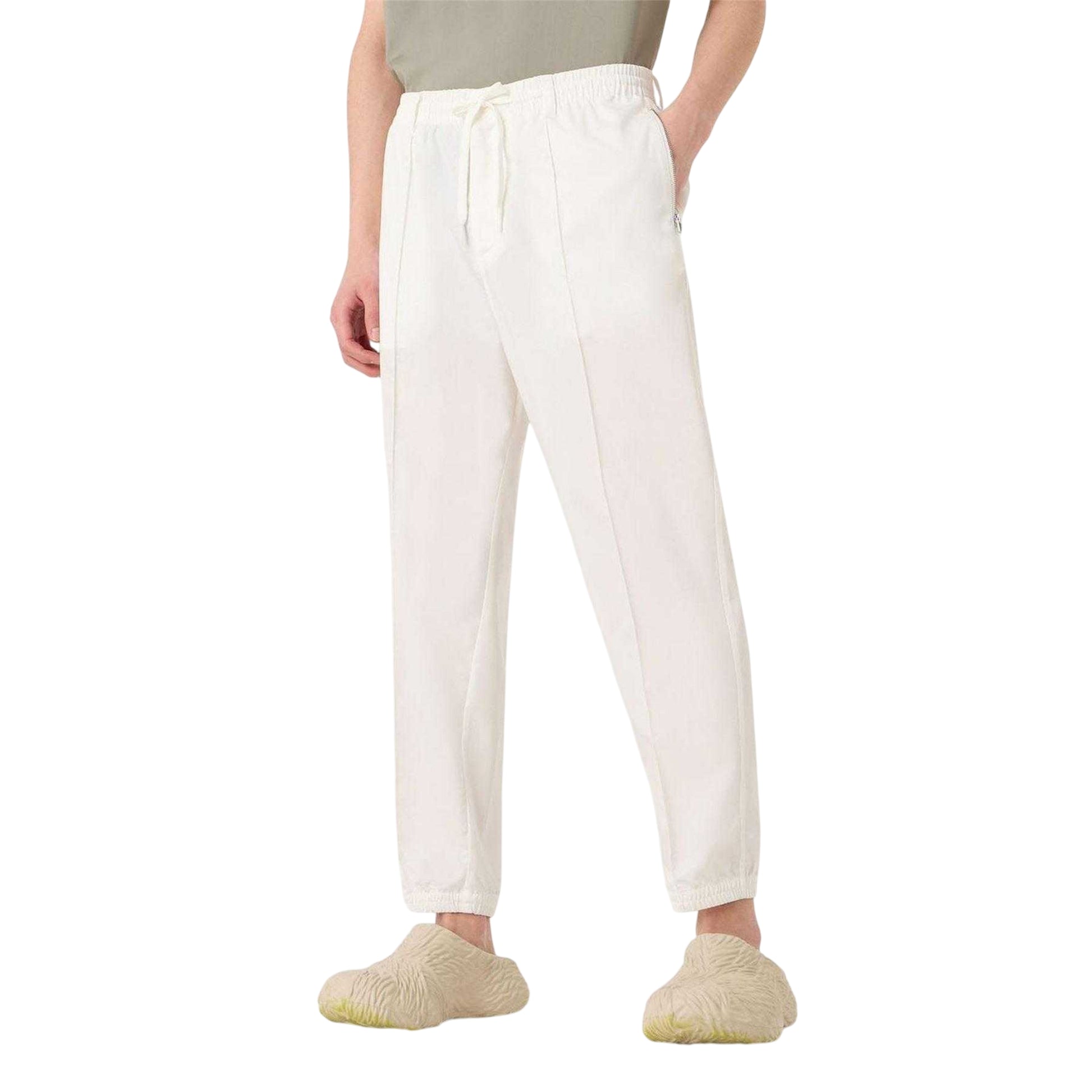 White - Side - Emporio Armani EA7 Mens Tapered Trousers
