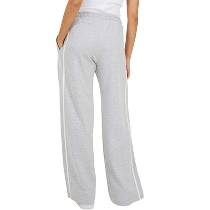 Grey-White - Back - Brave Soul Womens-Ladies Striped Joggers