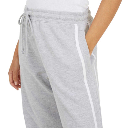 Grey-White - Side - Brave Soul Womens-Ladies Striped Joggers