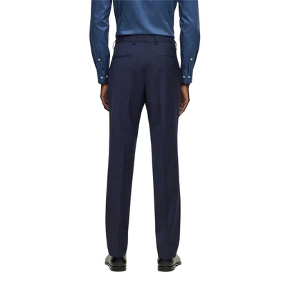 Dark Blue - Back - Boss Mens Leon Straight Leg Trousers