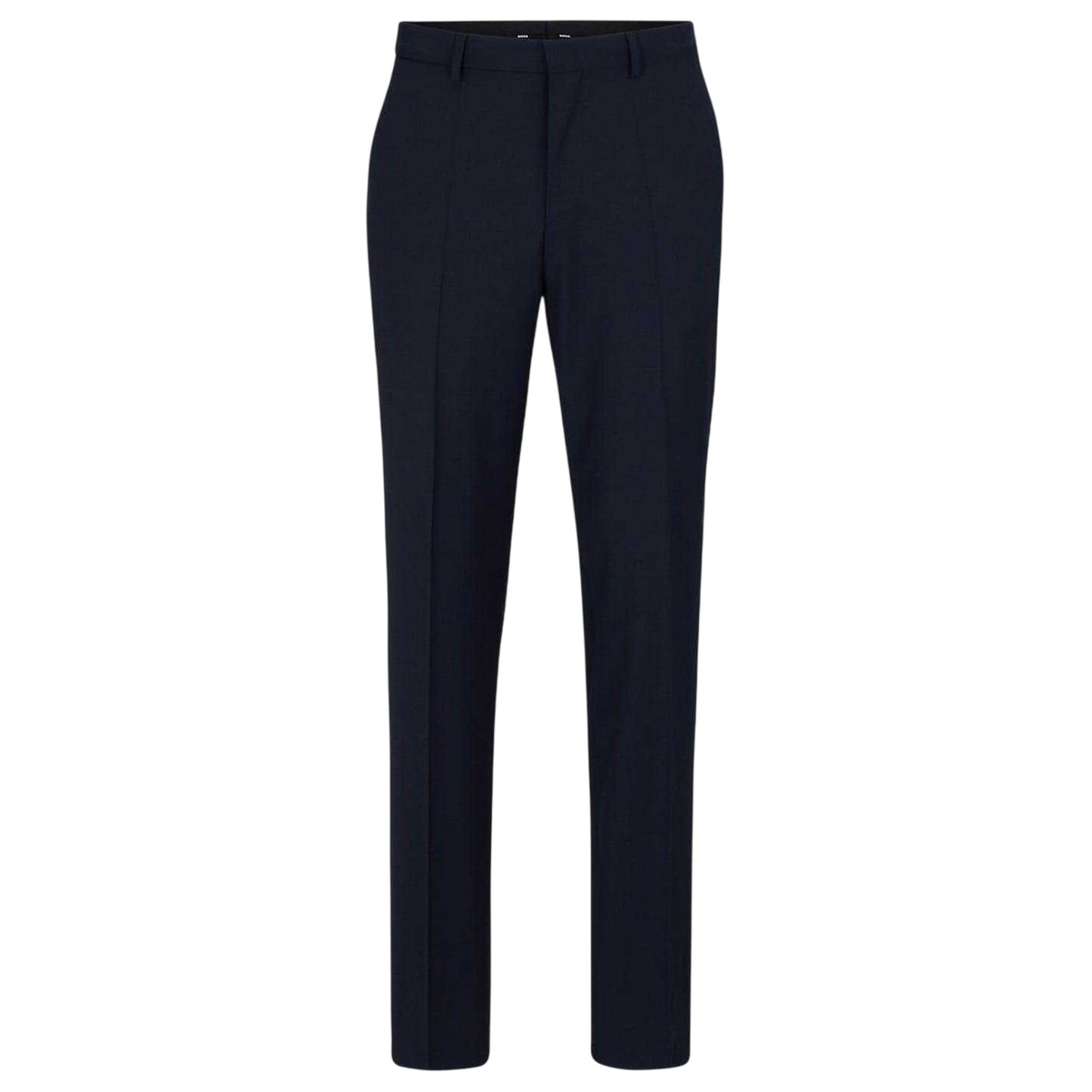 Dark Blue - Front - Boss Mens Leon Straight Leg Trousers