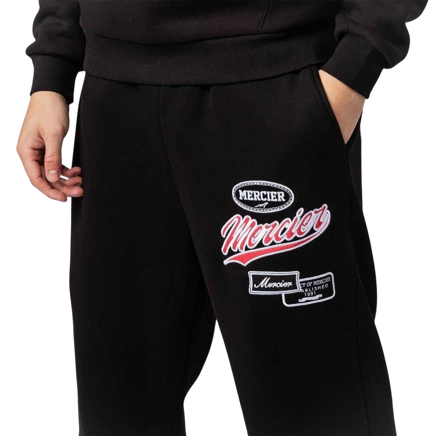 Black - Back - Mercier Mens Wordmark Logo Joggers