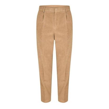 Beige - Front - Boss Mens Peter Straight Leg Trousers