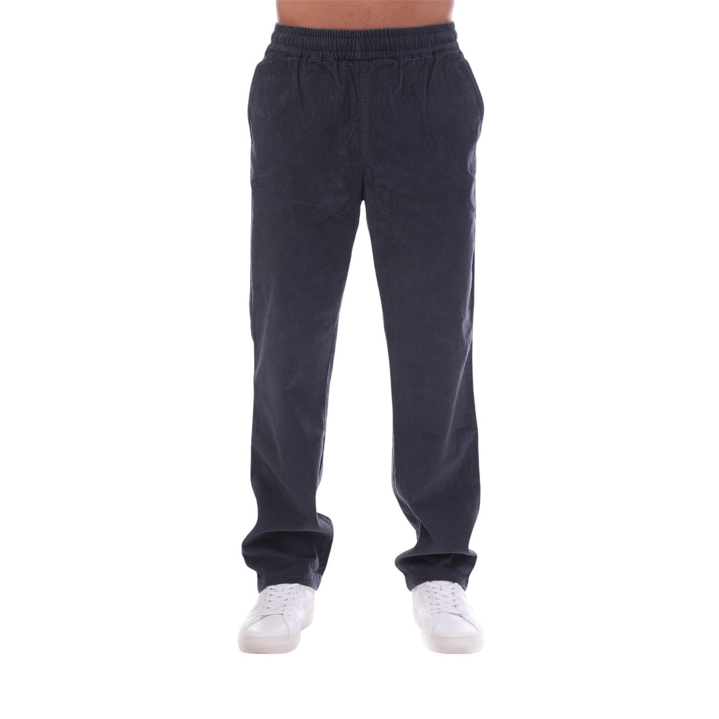 Muddy Navy - Front - Lyle & Scott Mens Plain Wide Leg Trousers