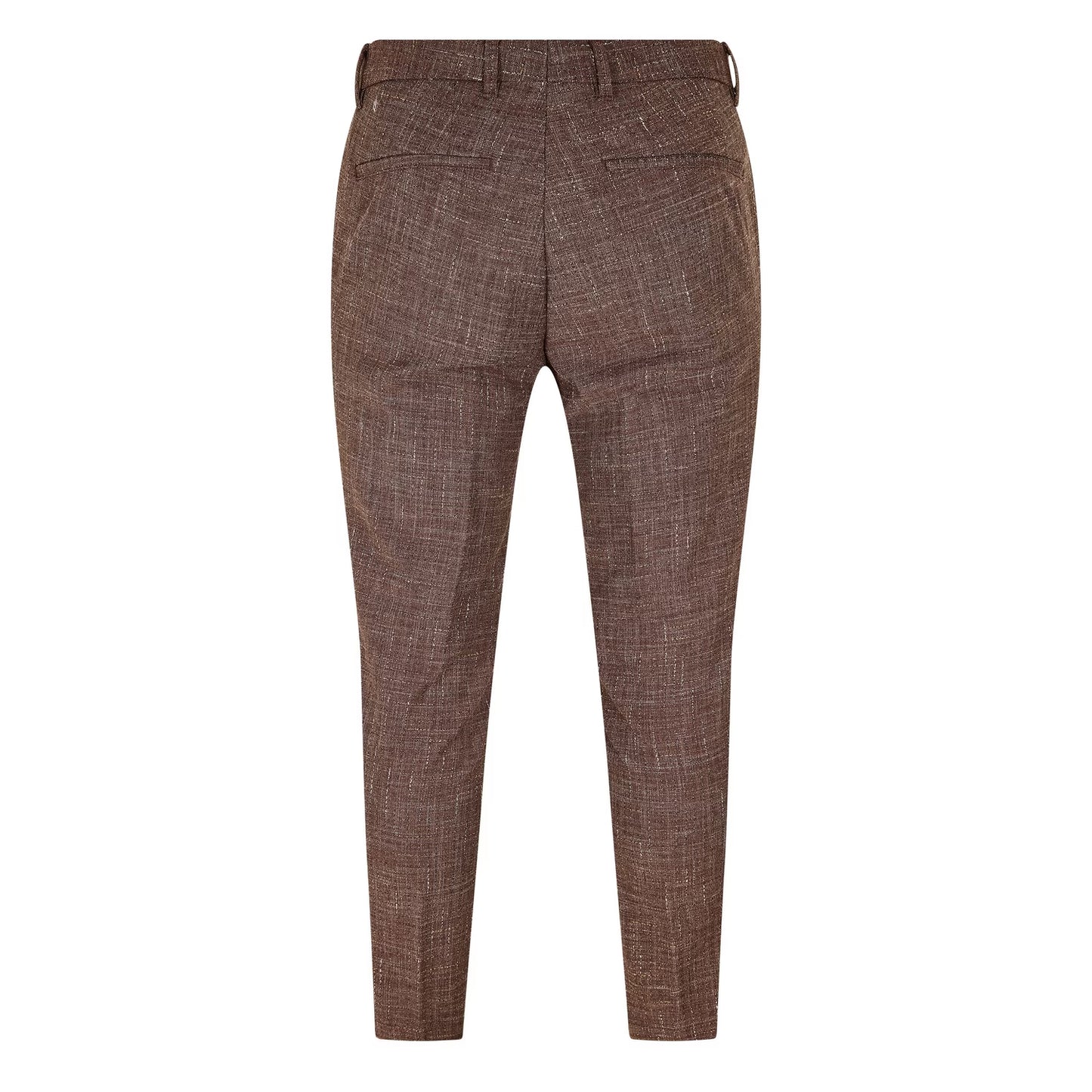 Dark Brown - Back - Boss Mens Genius Straight Leg Trousers